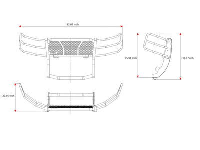 Rugged Heavy Duty Grille Guard Kit <br> 07-13 Chevrolet Silverado 1500