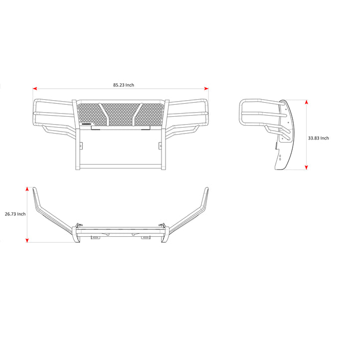 Rugged Heavy Duty Grille Guard Kit <br> 11-14 Chevrolet Silverado 2500 3500 HD