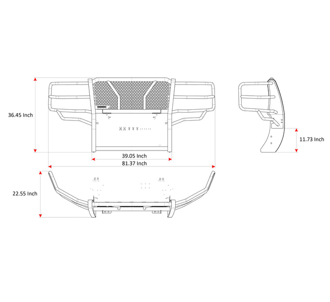 Rugged Heavy Duty Grille Guard Kit <br> 14-19 Chevrolet Silverado 1500