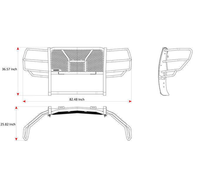 Rugged Heavy Duty Grille Guard <br> 19-24 Chevrolet Silverado 1500