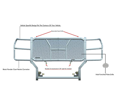 Rugged Heavy Duty Grille Guard <br> 20-24 Chevy Silverado 2500 3500 HD