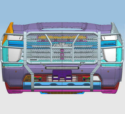 Rugged Heavy Duty Grille Guard Kit <br> 20-24 Chevrolet Silverado 3500 HD
