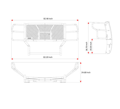 Rugged Heavy Duty Grille Guard Kit <br> 20-24 Chevrolet Silverado 2500 3500 HD