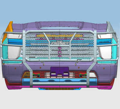 Rugged Heavy Duty Grille Guard Kit <br> 20-24 Chevrolet Silverado 2500 3500 HD