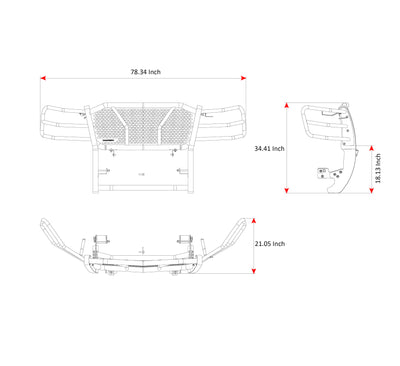 Rugged Heavy Duty Grille Guard Kit <br> 07-14 Chevrolet Tahoe Suburban 1500