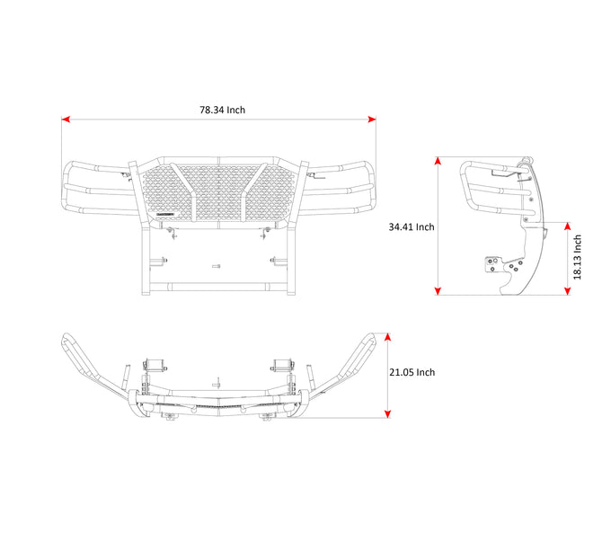 Rugged Heavy Duty Grille Guard Kit <br> 07-14 Chevrolet Tahoe Suburban 1500