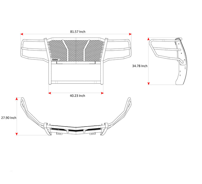 Rugged Heavy Duty Grille Guard Kit <br> 15-23 Chevrolet Tahoe Suburban