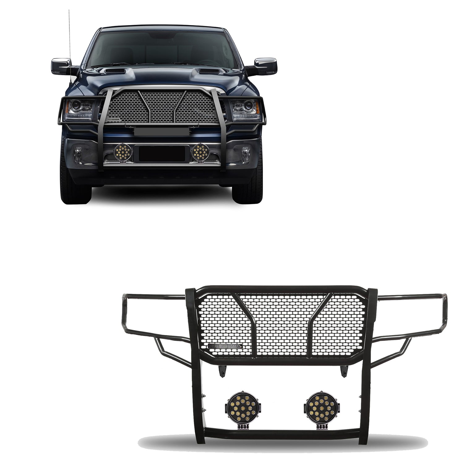 Rugged Heavy Duty Grille Guard Kit <br> 09-24 Ram 1500