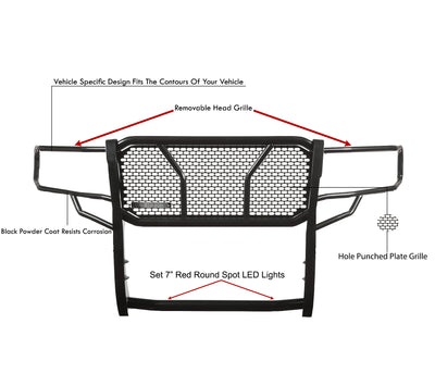 Rugged Heavy Duty Grille Guard Kit <br> 11-24 Ram 1500