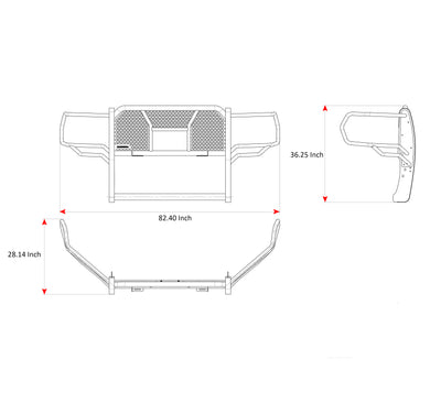 Rugged Heavy Duty Grille Guard <br> 19-24 Ram 2500 3500