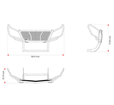 Rugged Heavy Duty Grille Guard Kit <br> 07-19 Dodge sprinter 1500 2500 3500 4500