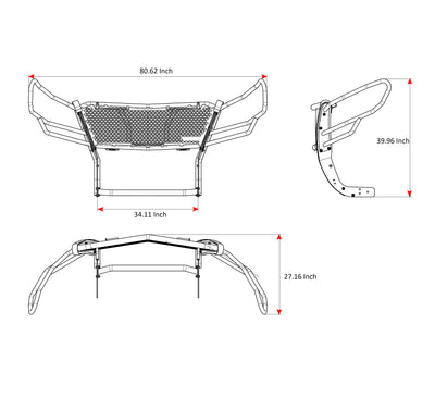 Rugged Heavy Duty Grille Guard <br> 19-25 Dodge Sprinter 1500 2500 3500
