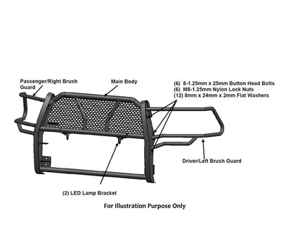 Rugged Heavy Duty Grille Guard <br> 19-25 Dodge Sprinter 1500 2500 3500