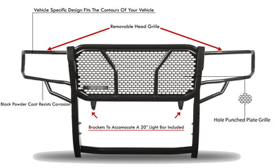 Rugged Heavy Duty Grille Guard <br> 19-25 Dodge Sprinter 1500 2500 3500