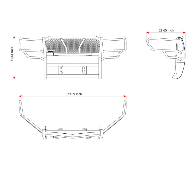 Rugged Heavy Duty Grille Guard Kit <br> 09-14 Ford F-150