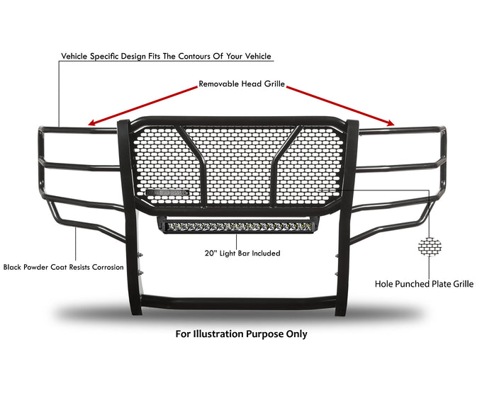 Rugged Heavy Duty Grille Guard Kit <br> 21-24 Ford F-150