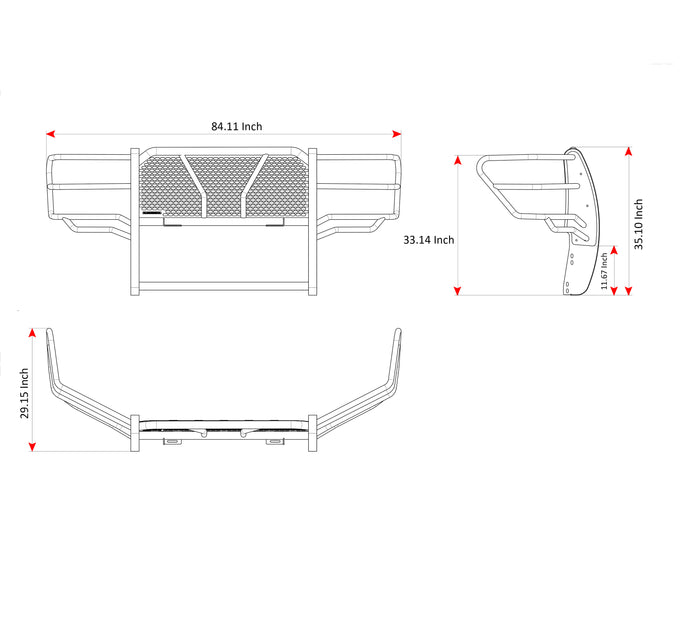 Rugged Heavy Duty Grille Guard <br> 11-16 Ford F-250 Super Duty