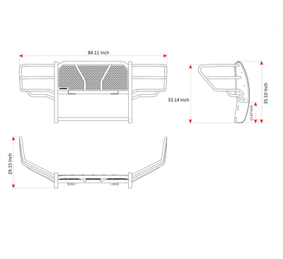 Rugged Heavy Duty Grille Guard Kit <br> 11-16 Ford F-250 350 450 Super Duty