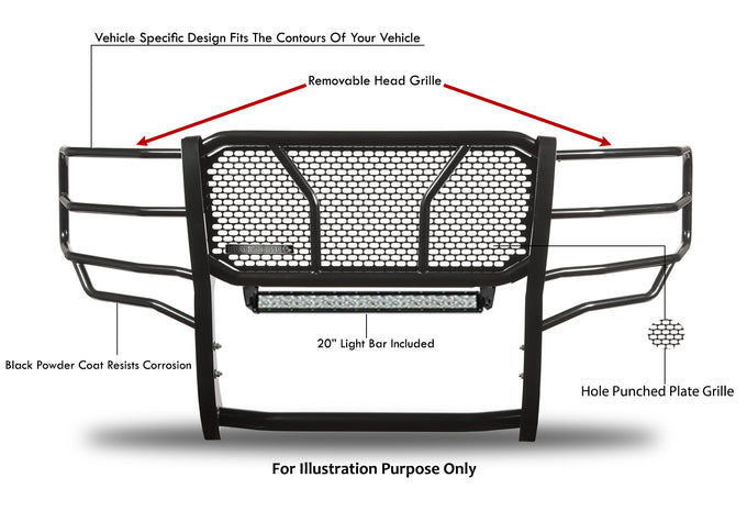 Rugged Heavy Duty Grille Guard Kit <br> 11-16 Ford F-250 350 450 Super Duty