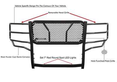 Rugged Heavy Duty Grille Guard Kit <br> 11-16 Ford F-250 350 450 550 Super Duty