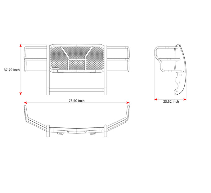 Rugged Heavy Duty Grille Guard Kit <br> 17-22 Ford F-250 350 450 550 Super Duty