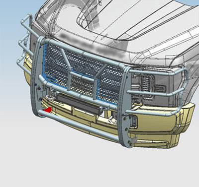 Rugged Heavy Duty Grille Guard Kit <br> 17-22 Ford F-250 350 450 550 Super Duty