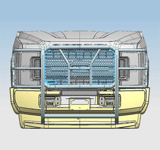 Rugged Heavy Duty Grille Guard Kit <br> 17-22 Ford F-250 350 450 550 Super Duty