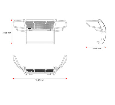 Rugged Heavy Duty Grille Guard Kit <br> 19-23 Ford Ranger