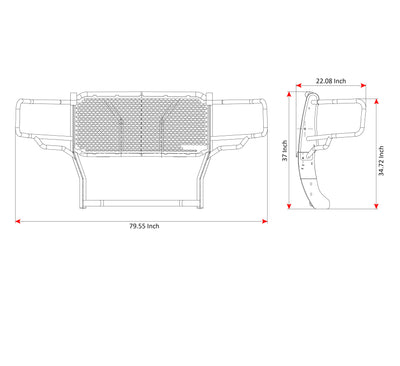 Rugged Heavy Duty Grille Guard Kit <br> 14-18 GMC Sierra 1500