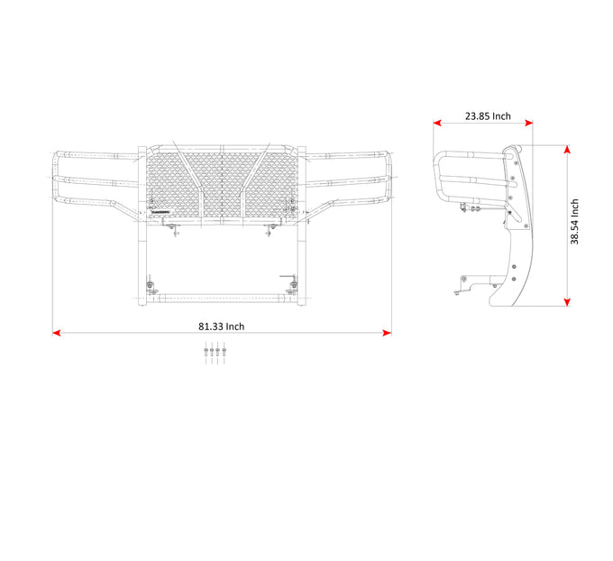 Rugged Heavy Duty Grille Guard Kit <br> 15-19 GMC Sierra 2500 HD
