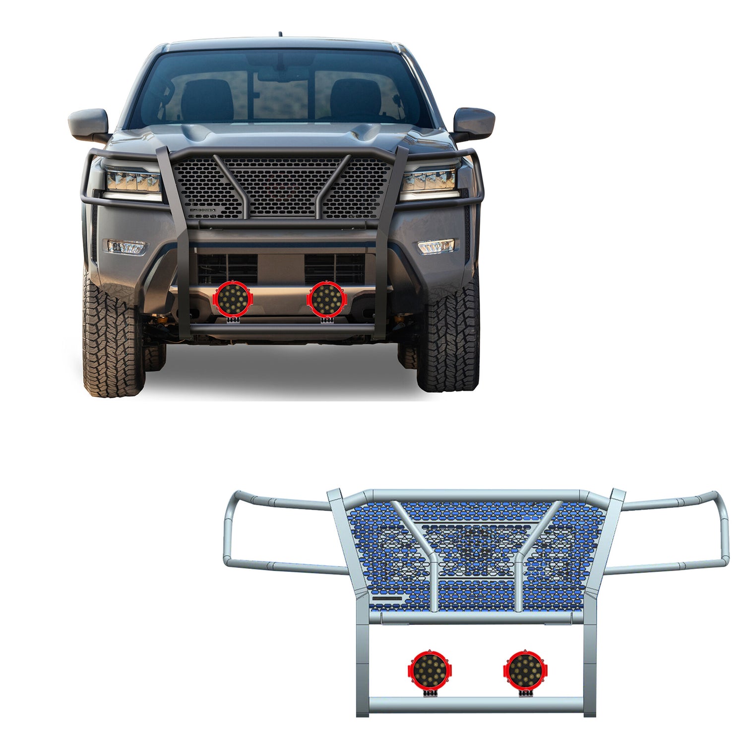 Rugged Heavy Duty Grille Guard Kit <br> 22-24 Nissan Frontier