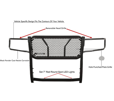 Rugged Heavy Duty Grille Guard Kit <br> 22-24 Nissan Frontier