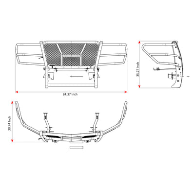 Rugged Heavy Duty Grille Guard Kit <br> 17-24 Nissan Titan