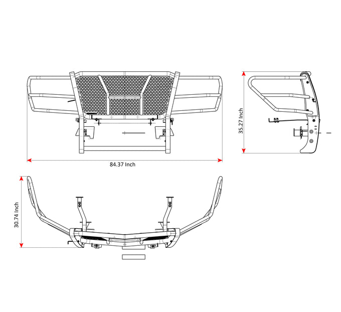 Rugged Heavy Duty Grille Guard Kit <br> 17-24 Nissan Titan