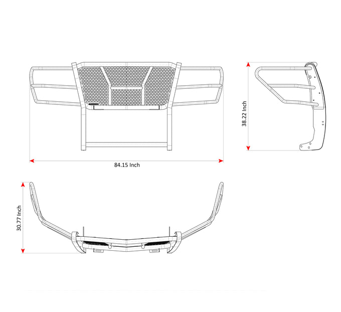 Rugged Heavy Duty Grille Guard <br> 17-24 Nissan Titan XD