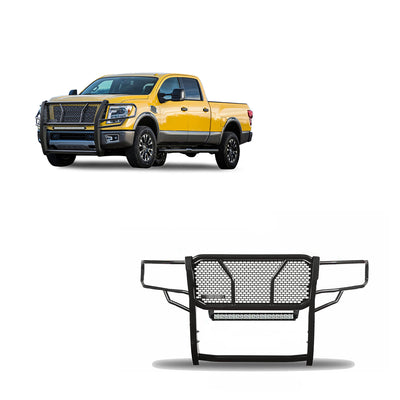 Rugged Heavy Duty Grille Guard Kit <br> 17-24 Nissan Titan XD