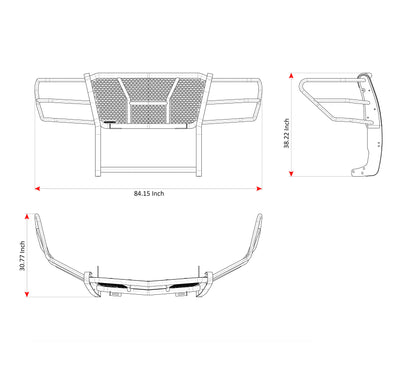 Rugged Heavy Duty Grille Guard Kit <br> 17-24 Nissan Titan XD