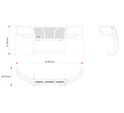 Rugged Heavy Duty Grille Guard Kit <br> 05-15 Toyota Tacoma