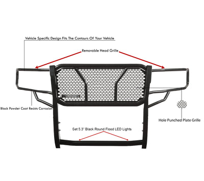 Rugged Heavy Duty Grille Guard Kit <br> 05-15 Toyota Tacoma