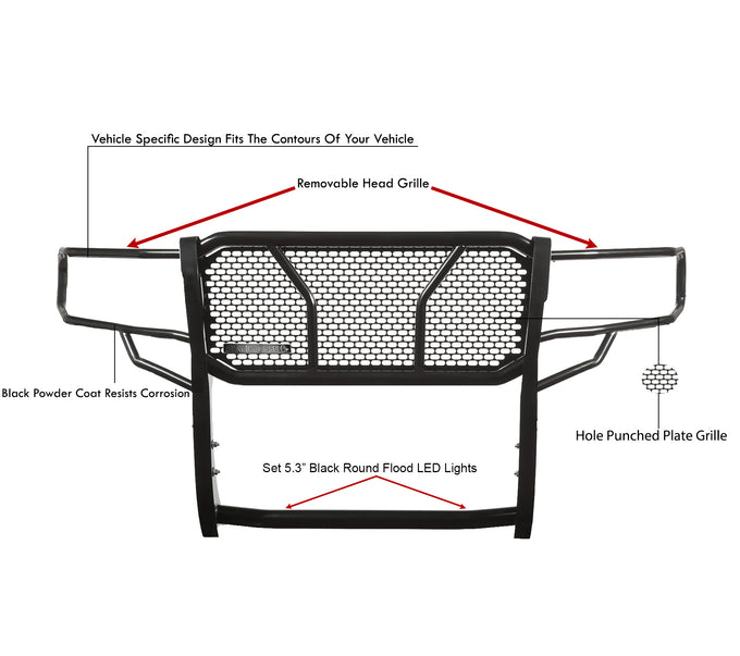 Rugged Heavy Duty Grille Guard Kit <br> 05-15 Toyota Tacoma