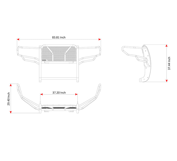 Rugged Heavy Duty Grille Guard Kit <br> 07-21 Toyota Tundra, 08-20 Toyota Sequoia