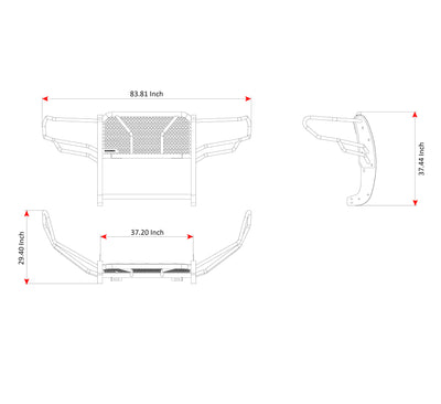Rugged Heavy Duty Grille Guard Kit <br> 07-21 Toyota Tundra 08-20 Toyota Sequoia