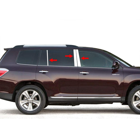 Pillar Post Trims <br> 14-16 Toyota Highlander