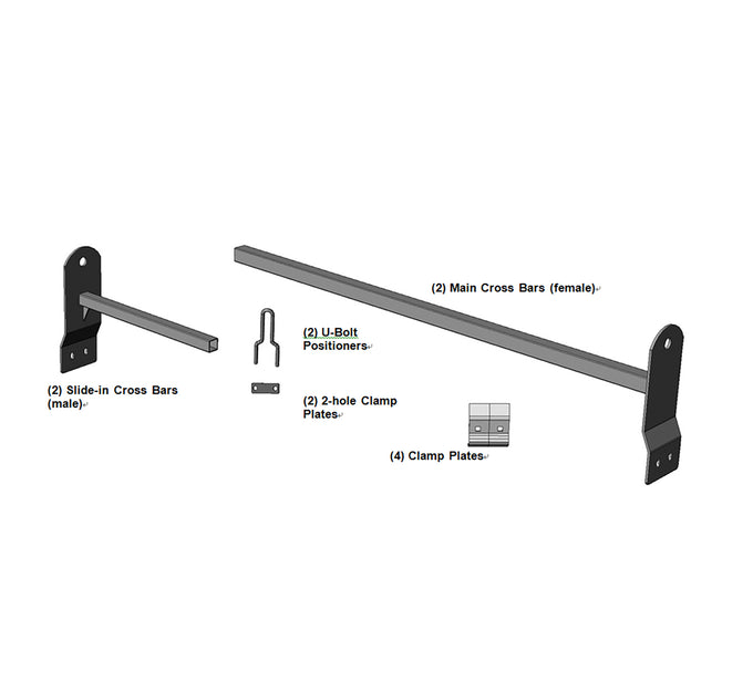 Black Ladder Rack <br> 99-14 Ford Econoline 03-25 Savana Chevy Express