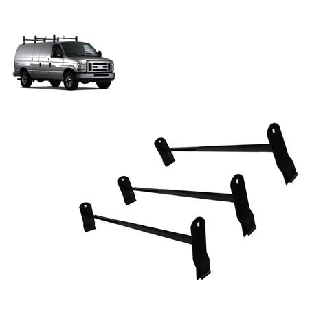 Black Ladder Rack <br> 99-14 Ford Econoline 03-25 Savana Chevy Express