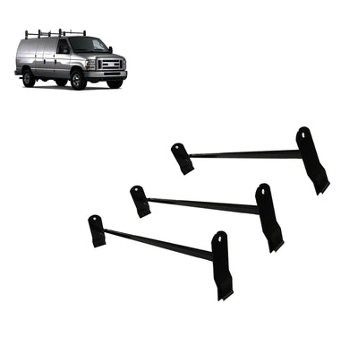 Black Ladder Rack <br> 99-14 Ford Econoline 03-25 Savana Chevy Express