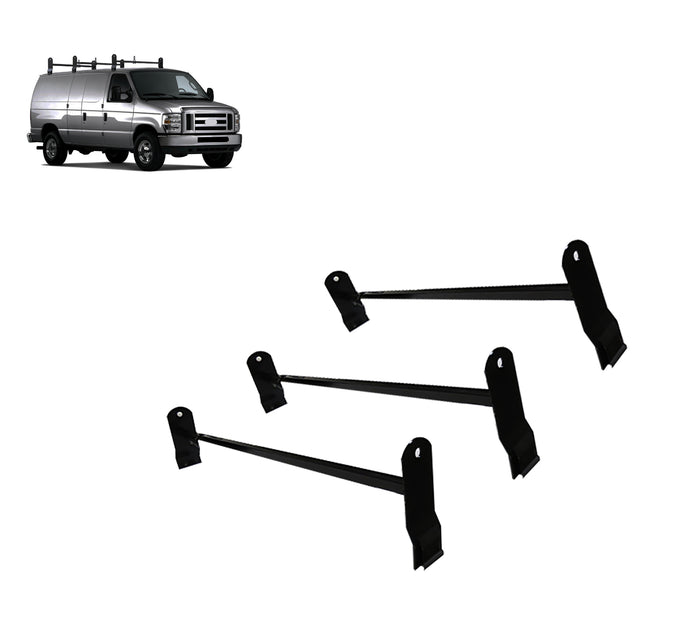Black Ladder Rack <br> 99-14 Ford Econoline 03-25 Savana Chevy Express