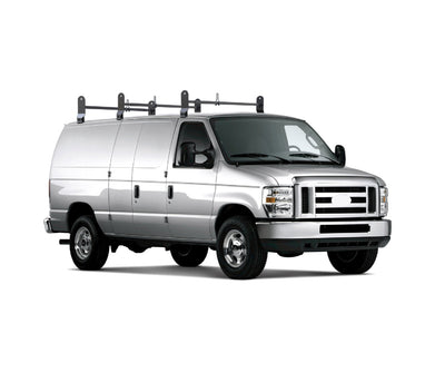 Black Ladder Rack <br> 99-14 Ford Econoline 03-25 Savana Chevy Express