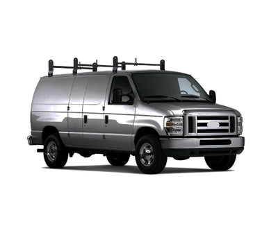 Black Ladder Rack <br> 99-14 Ford Econoline 03-25 Savana Chevy Express