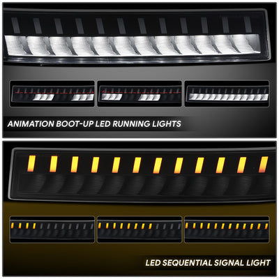 LED DRL Sequential Signal Bumper Lights <br> 03-23 Chevy/GMC Express Savana 1500 2500 3500